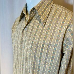 Vintage FLEETLINE cotton men’s button down shirt size 15 1/2 -33